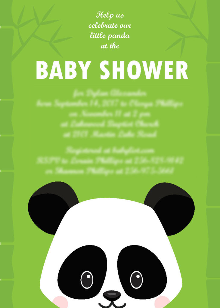 Panda Bamboo Baby Shower